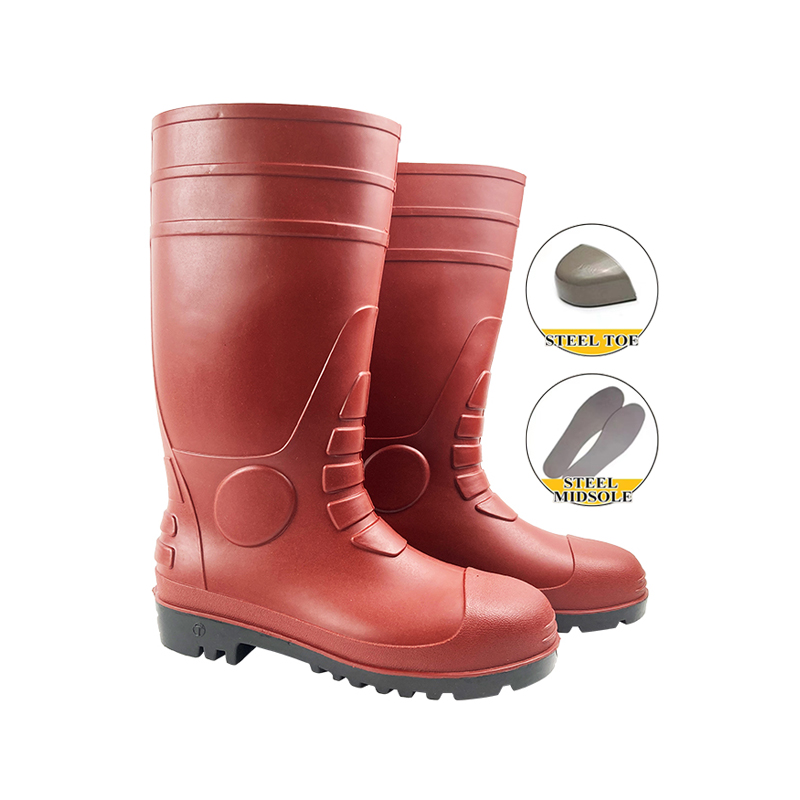 CE Anti-static PVC Safety Rain Boots with Steel toe and Midsole Featured Image
